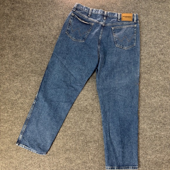 Wrangler Cowboy Cut Jeans Mens 36x30 35001AI Western Straight Leg Blue‎ Denim - Picture 2 of 9